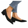 ESCARPIN NOIR SUÈDE CHIC ÉLÉGANT – FEMME, TALON FIN, CONFORT MISS EMILY NOIR