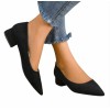 ESCARPIN NOIR SUÈDE CHIC ÉLÉGANT – FEMME, TALON FIN, CONFORT MISS EMILY NOIR