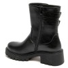 Bottines Bicker noires femme – Double boucle à la cheville, style rock