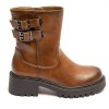 Bottines Bicker camel femme – Double boucle à la cheville, style rock