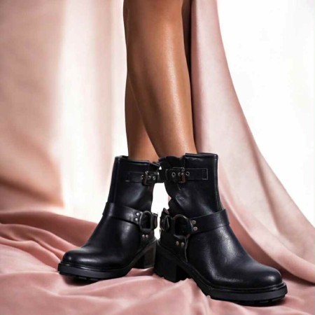 : Bottines Bicker femme – Confort quotidien, raffinement glam rock, simili cuir italienne