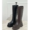BOTTES SEMELLE ÉPAISSE MEGA CHUNKY SUPER TENDANCE MISS LEA NOIR