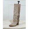 bottes hautes femme western, bottes à franges, bottes taupe femme, bottes confortables