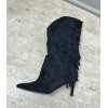 bottines femme à franges, bottines cowgirl chic, bottines petit talon aiguille, bottines