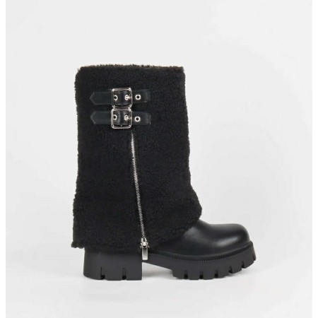 Bottes fourrées Miss Riley – Noires ou beiges, confort & style hiver