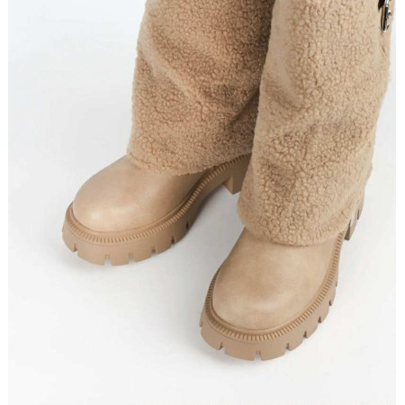 BOTTES FOURRÉES STYLE, CHALEUR ET CONFORT HIVERNAL “MISS RILEY” BEIGE