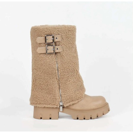 Bottes fourrées Miss Riley – Noires ou beiges, confort & style hiver