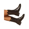 BOTTINES À LACETS NOIRES SEMELLE FINE & FERMETURE ÉCLAIR LATÉRALE MISS EMMA NOIR