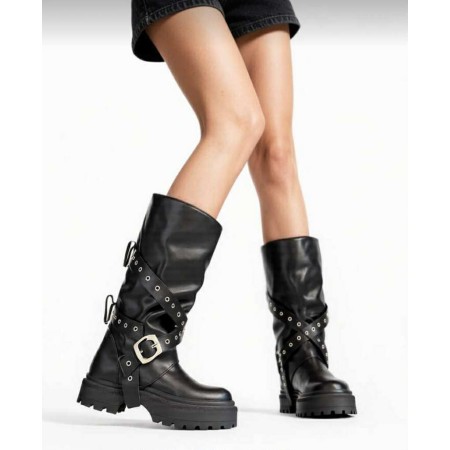 BOTTES MOTARDES STYLE ROCK ET PUISSANCE FÉMININE  MISS “HARLEY”