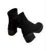 BOTTINES “HAILEY” – TALON ÉPAIS & CONFORT EN SUÉDINE NOIR
