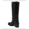 BOTTES HAUTES – TALON CARRÉ CONFORTABLE EN FAÇON CROCO MISS SERENA NOIR