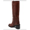 BOTTES HAUTES – TALON CARRÉ CONFORTABLE EN FAÇON CROCO MISS SERENA CHAMEAU