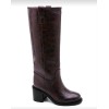 BOTTES HAUTES – TALON CARRÉ CONFORTABLE EN FAÇON CROCO MISS SERENA CHOCO