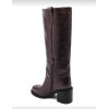 BOTTES HAUTES – TALON CARRÉ CONFORTABLE EN FAÇON CROCO MISS SERENA CHOCO