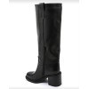 bottes hautes femme, bottes talon carré, bottes simili cuir, bottes confortables femme,