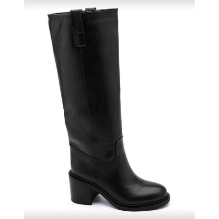 bottes hautes femme, bottes talon carré, bottes simili cuir, bottes confortables femme,
