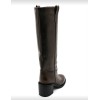 BOTTES HAUTES TALON CARRÉ CONFORTABLE EN SIMILI CUIR LISSE MISS SERENA MARRON