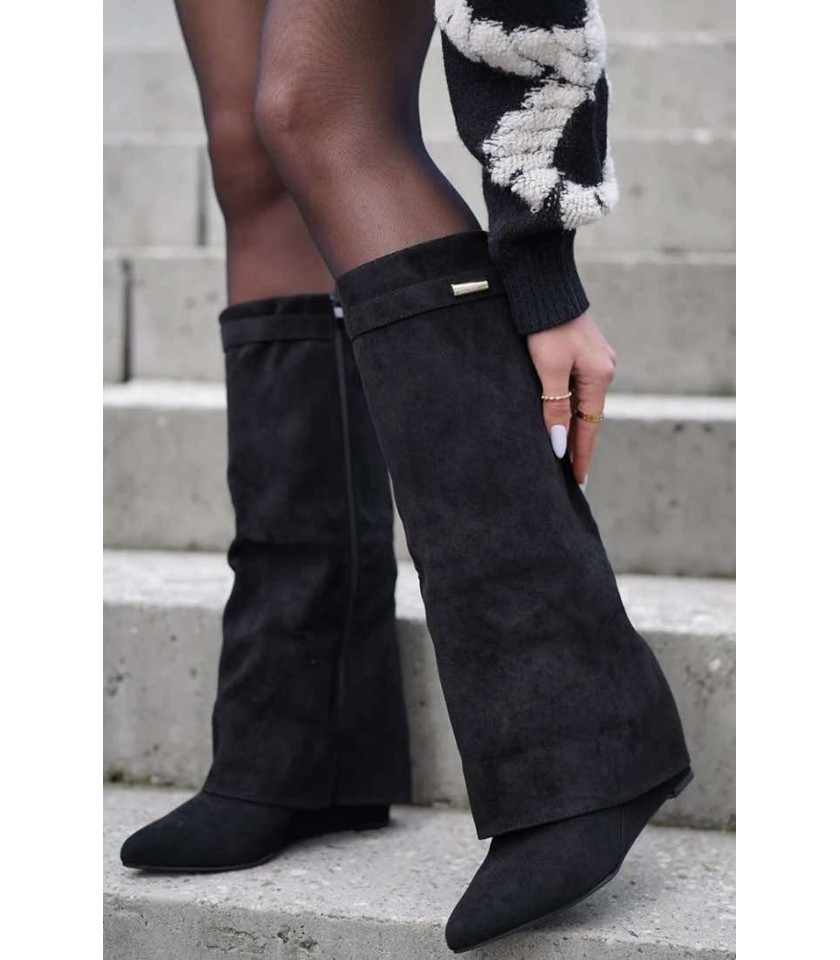 CHAUSSURES FEMME BOTTES HAUTES MISS CLAUDIA NOIR