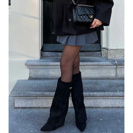 CHAUSSURES FEMME BOTTES HAUTES MISS CLAUDIA NOIR