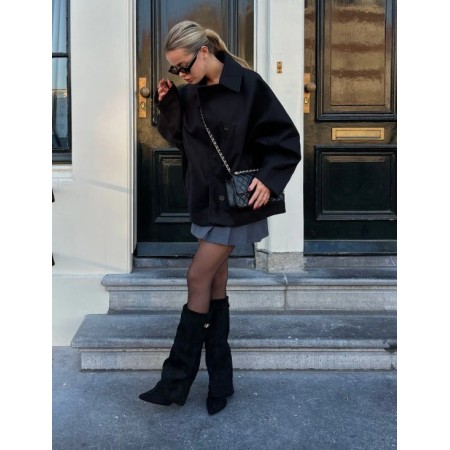 CHAUSSURES FEMME BOTTES HAUTES MISS CLAUDIA NOIR