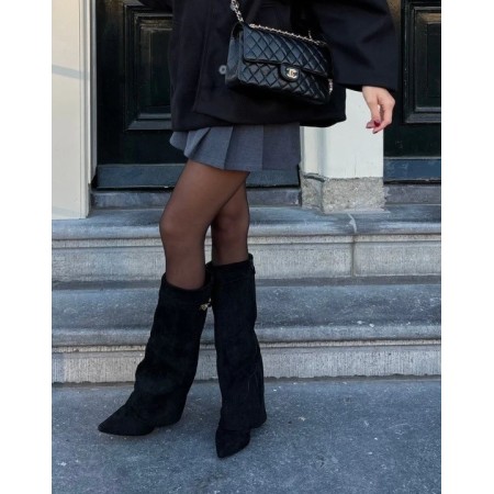 CHAUSSURES FEMME BOTTES HAUTES MISS CLAUDIA NOIR