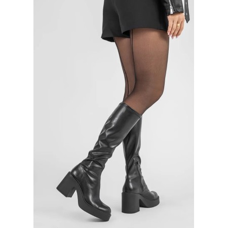 CHAUSSURES FEMME BOTES MI HAUTES NOIR MISS CARA