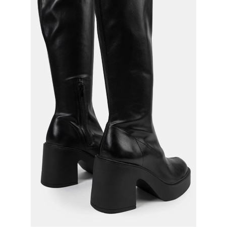 CHAUSSURES FEMME BOTES MI HAUTES NOIR MISS CARA