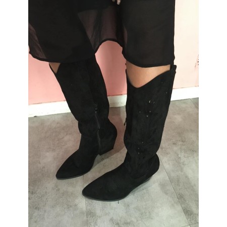 BOTTES WESTERN HAUTES MISS LARISSA NOIR TAILLE 39