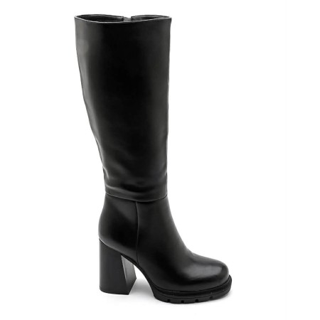 BOTTES HAUTES NOIR À TALON...