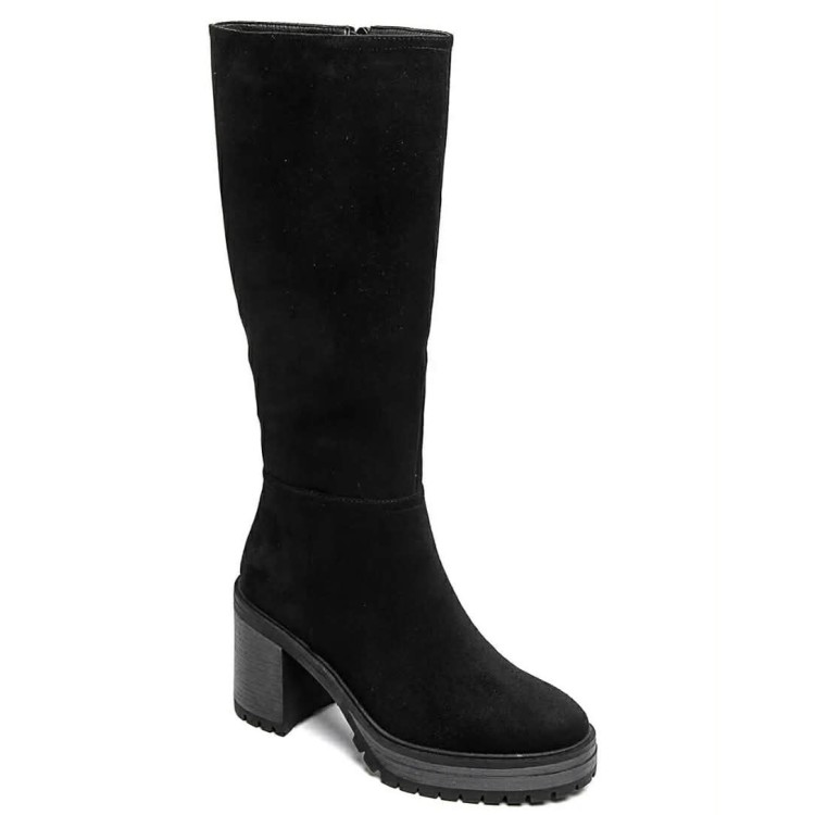 Bottes Hautes Simili Daim – Talon Carré Confort – Suédine Haute Qualité