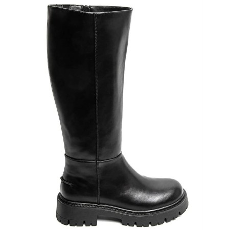 Bottes hautes Biker noires à semelle épaisse