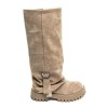 bottes hautes taupe femme, bottes suédine semelle épaisse