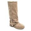 bottes hautes taupe femme, bottes suédine semelle épaisse