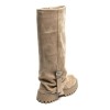 bottes hautes taupe femme, bottes suédine semelle épaisse