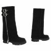 bottes hautes en suédine noire