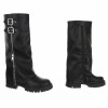 CHAUSSURES FEMME BOTTES HAUTES ZIP SIMI CUIR NOIR MISS AMICIE