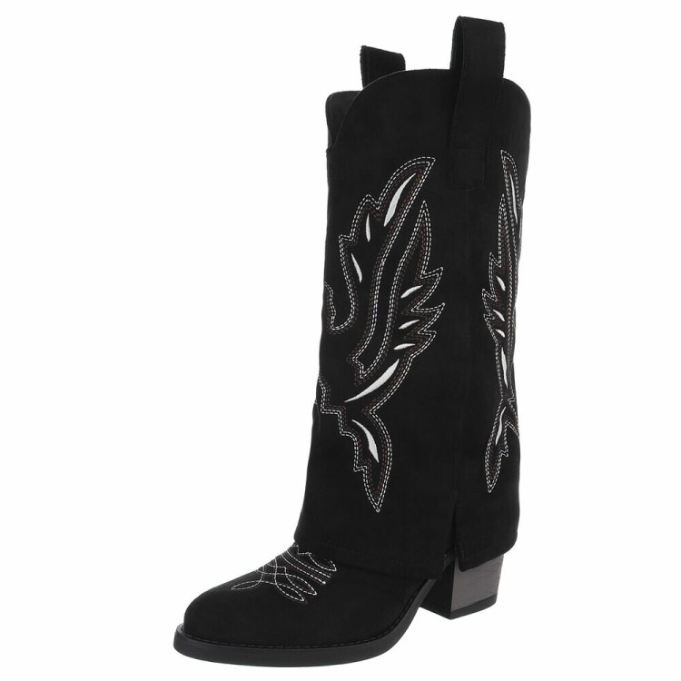 BOTTES MI-HAUTES WESTERN MISS CARLA NOIR