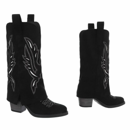 BOTTES MI-HAUTES WESTERN MISS CARLA NOIR