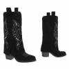 BOTTES MI-HAUTES WESTERN MISS CARLA NOIR