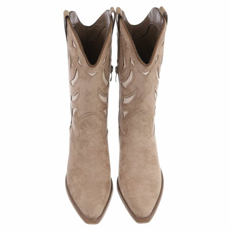 BOTTINES WESTERN GLAM MISS MIA BEIGE
