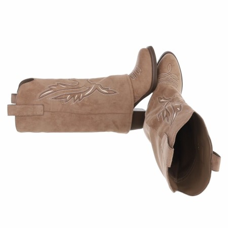 BOTTES MI-HAUTES WESTERN MISS CARLA BEIGE