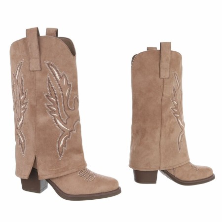 BOTTES MI-HAUTES WESTERN MISS CARLA BEIGE