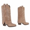 BOTTES MI-HAUTES WESTERN MISS CARLA BEIGE