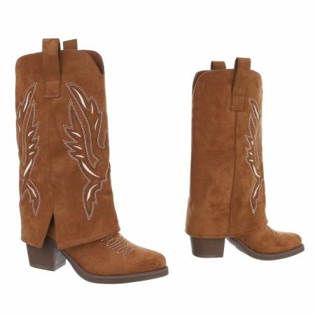 BOTTES MI-HAUTES WESTERN MISS CARLA CAMEL