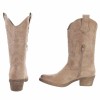 BOTTINES WESTERN GLAM MISS MINDIE BEIGE TAUPE