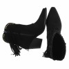 BOTTINES WESTERN GLAM MISS MAURINE NOIR FRANGES