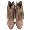 BOTTINES WESTERN GLAM MISS MAURINE BEIGE TAUPE FRANGES