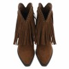 BOTTINES WESTERN GLAM MISS MAURINE CAMEL FRANGES