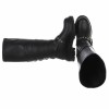 CHAUSSURES FEMME BOTTES HAUTES BIKER BOUCLES ET SANGLES NOIR MISS MARGA
