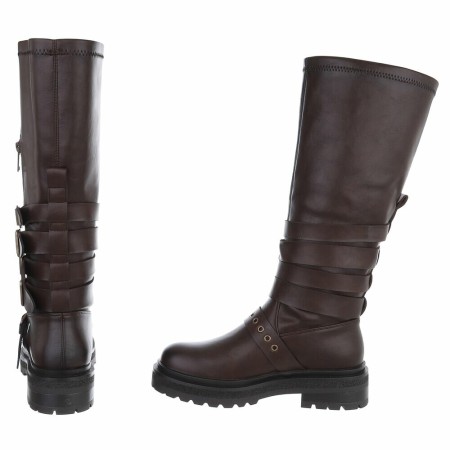 bottes hautes femme, bottes choco  sangles, bottes simili cuir femme, bottes tendance hiver, bottes hautes 36 37 38 39 40 41
